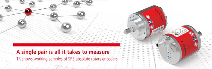 TR Electronic shows working samples of SPE absolute rotary encoders.